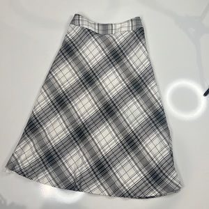 Plaid A Line Skirt